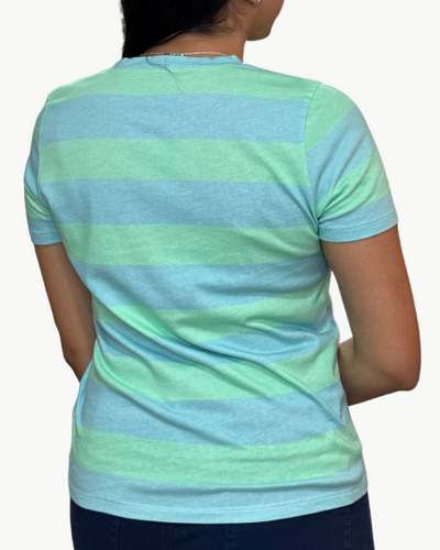 CLASSIC TEE STRIPE IN MINT BLUE STRIPE