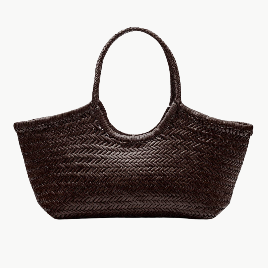 Dragon Diffusion NANTUCKET BASKET BIG IN DARK BROWN at Romi Boutique