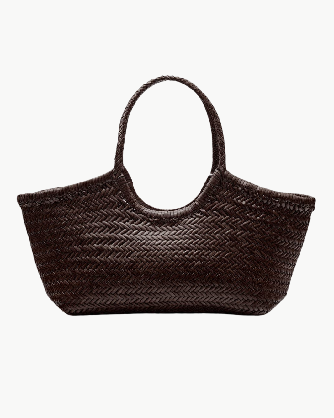 Dragon Diffusion NANTUCKET BASKET BIG IN DARK BROWN at Romi Boutique