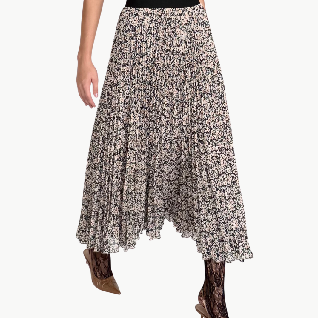 CHIFFON SKIRT IN FLORAL PRINT - Romi Boutique