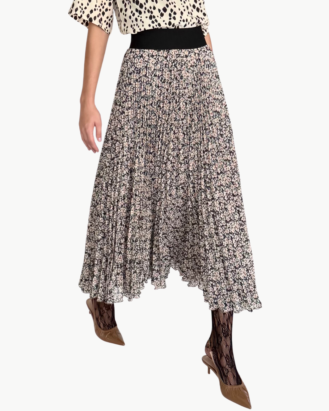 CHIFFON SKIRT IN FLORAL PRINT - Romi Boutique