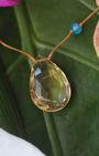 Amalia CITRINE NECKLACE IN RAINBOW DROP at Romi Boutique