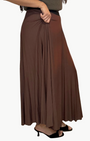 JERSEY SKIRT IN BROWN - Romi Boutique