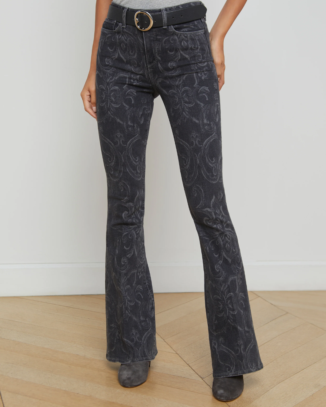 MARTY HIGH RISE FLARE IN GREY MEDITERRANEAN