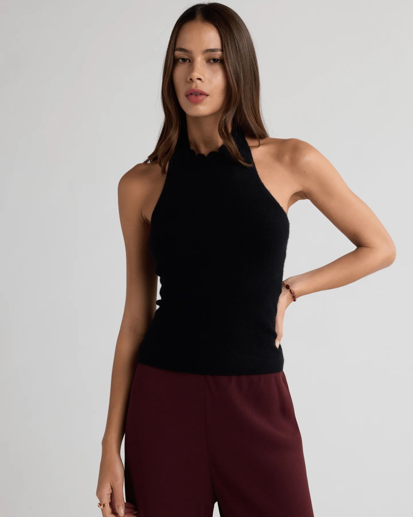 W.Cashmere Rosalie Halter Top at Romi Boutique