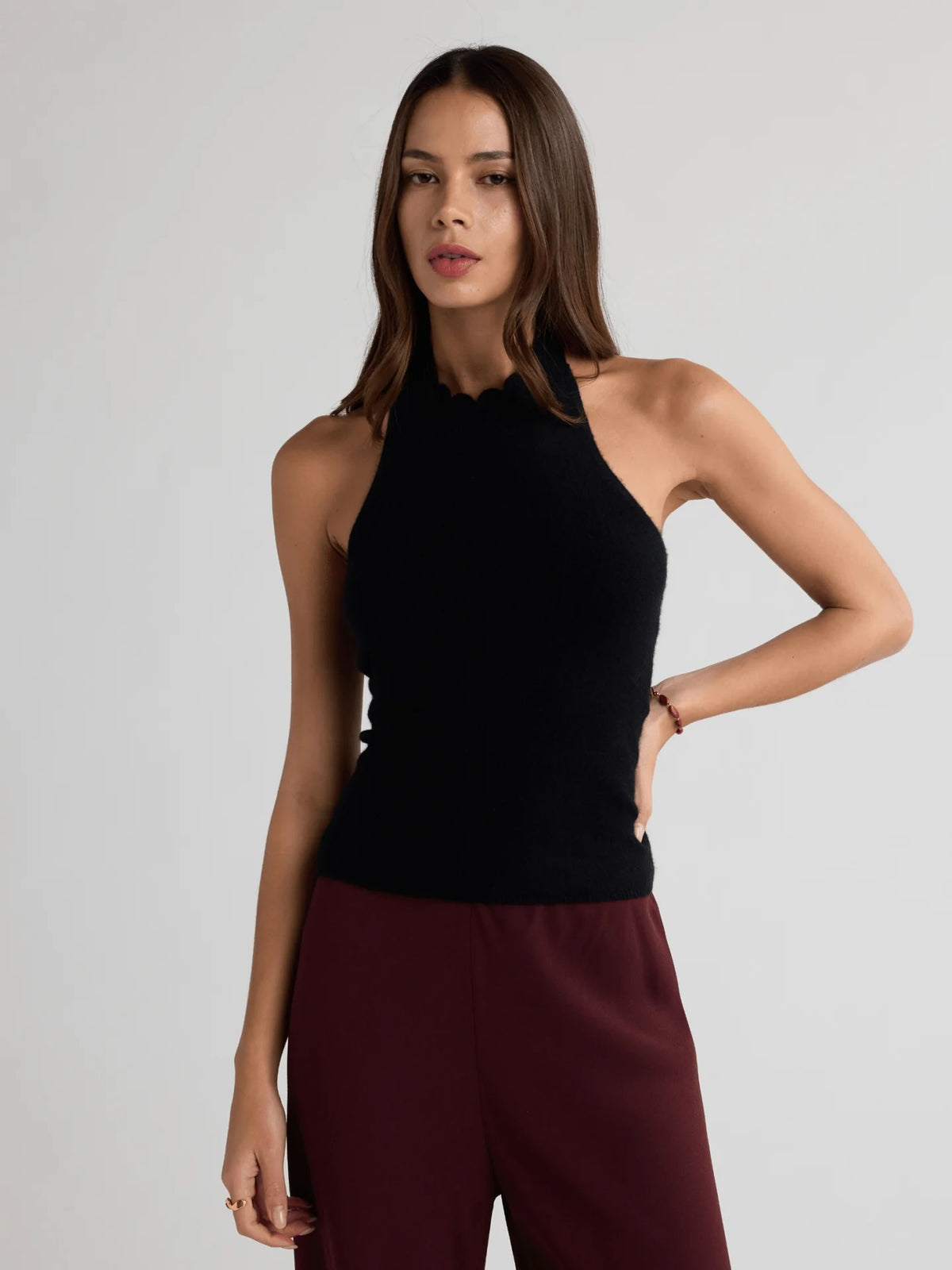 W.Cashmere Rosalie Halter Top at Romi Boutique