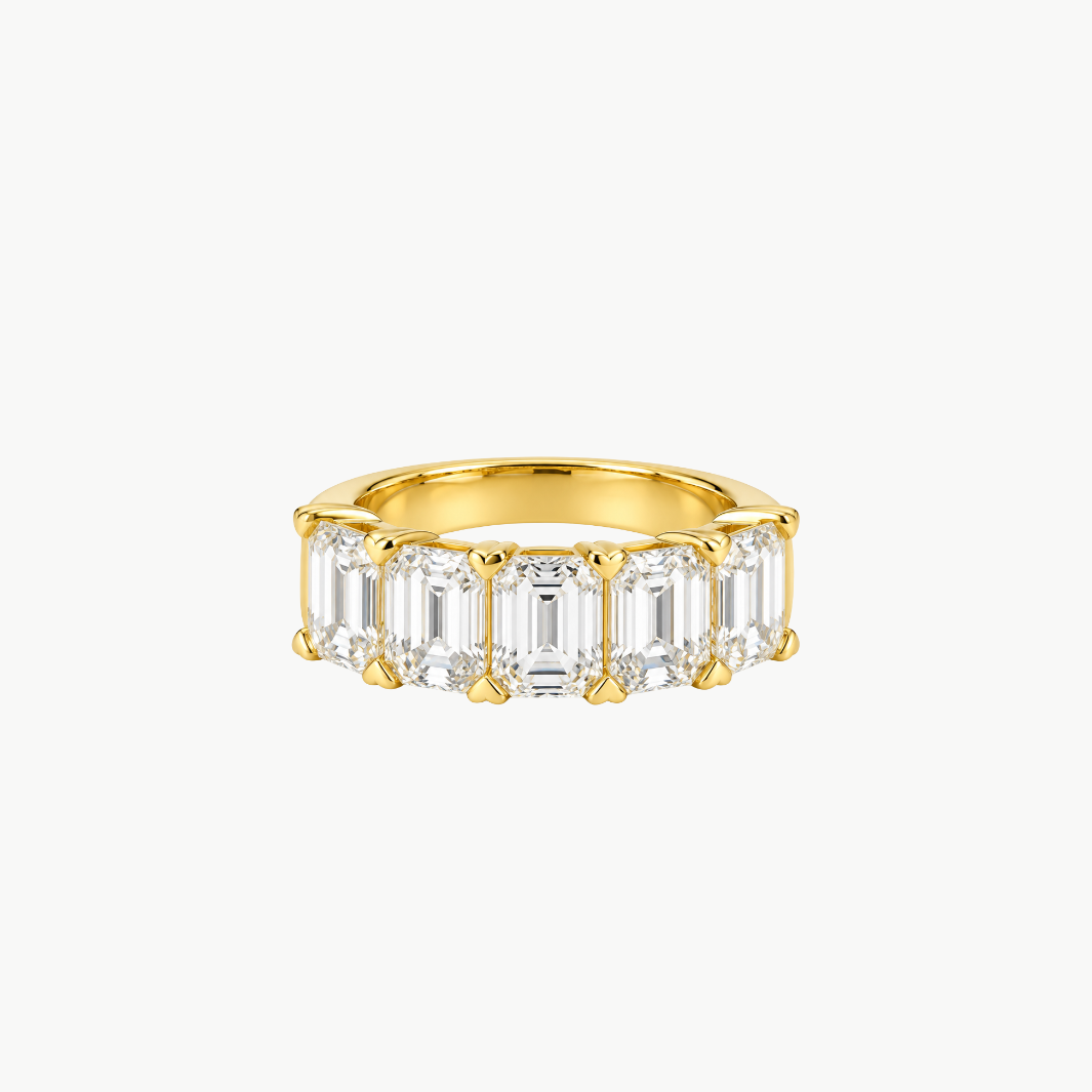 Five-Stone Emerald Diamond Ring