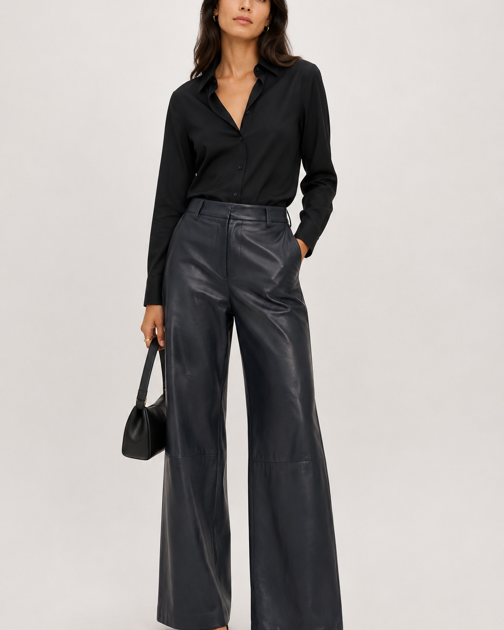 Slouchy Bf Leather Trouser
