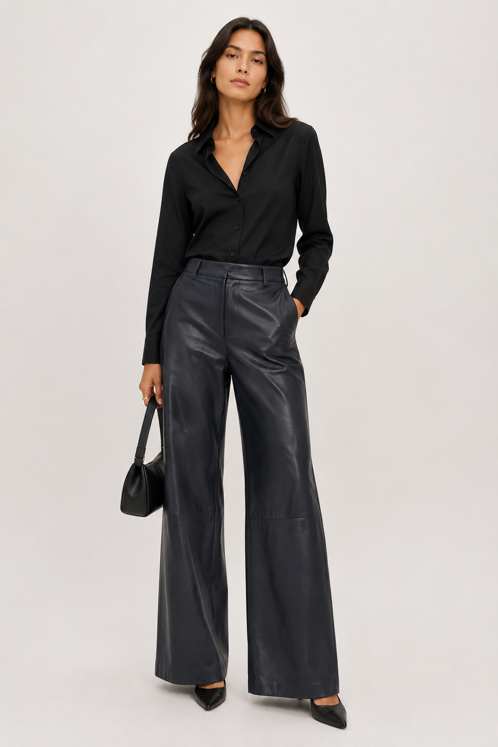 Slouchy Bf Leather Trouser
