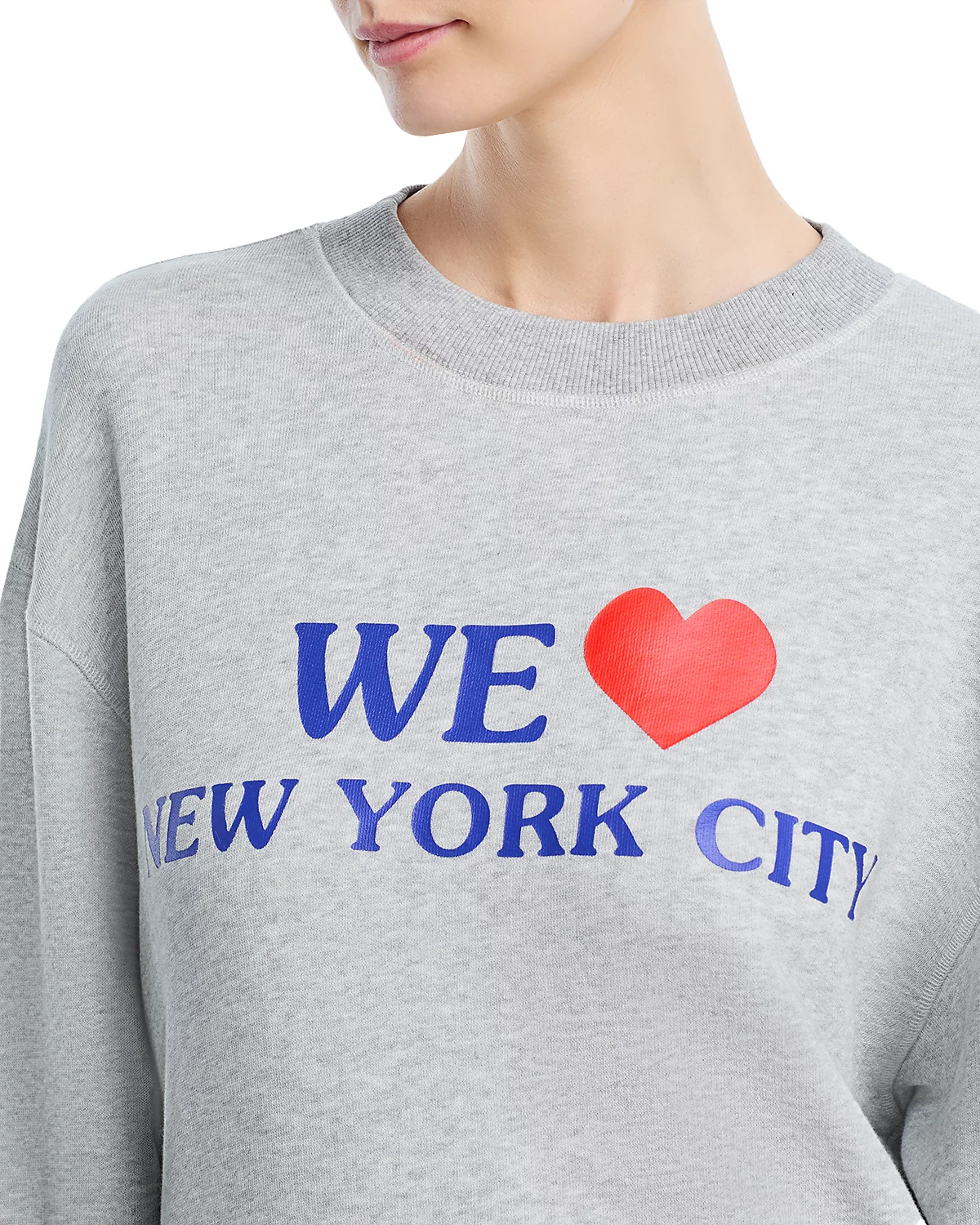 WE HEART NYC SWEATSHIRT IN HEATHER GREY