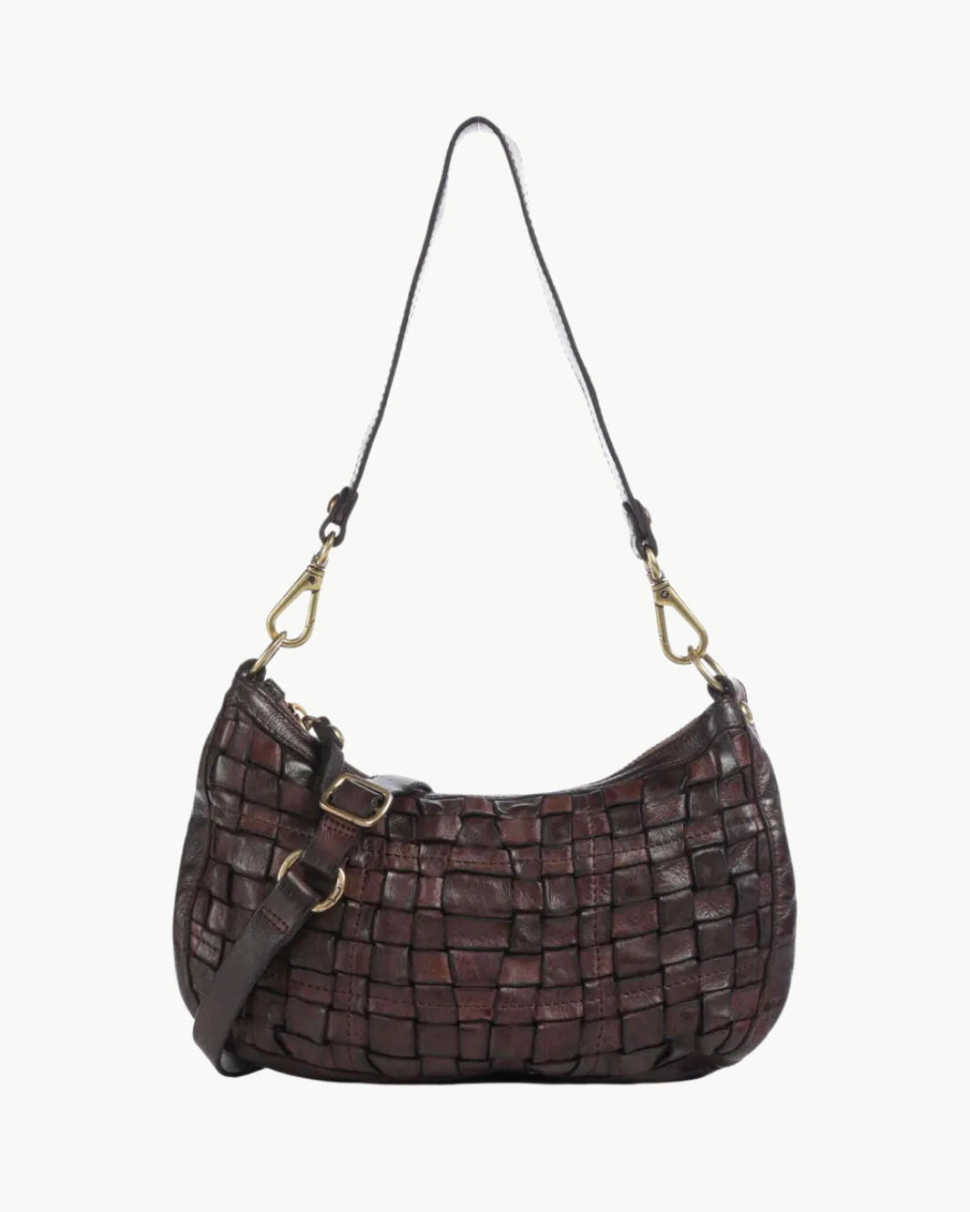 MARZIA SHOULDER BAG IN DARK BROWN - Romi Boutique