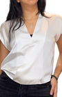 Go Silk Go Wrapper's Delight Top at Romi Boutique