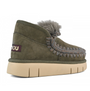 Mou ESKIMO BOUNCE SNEAKER IN BLACK OLIVE at Romi Boutique