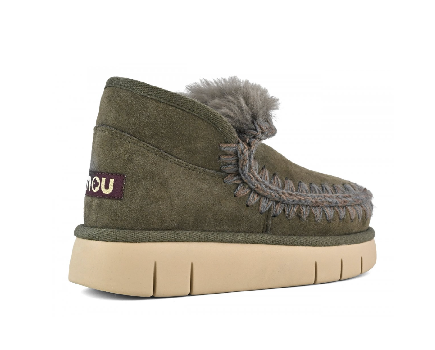 Mou ESKIMO BOUNCE SNEAKER IN BLACK OLIVE at Romi Boutique
