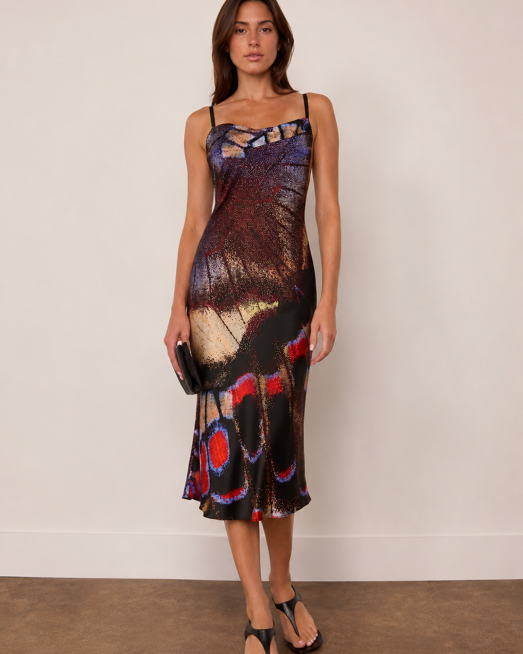 Staud Evangeline Silk Midi Dress at Romi Boutique