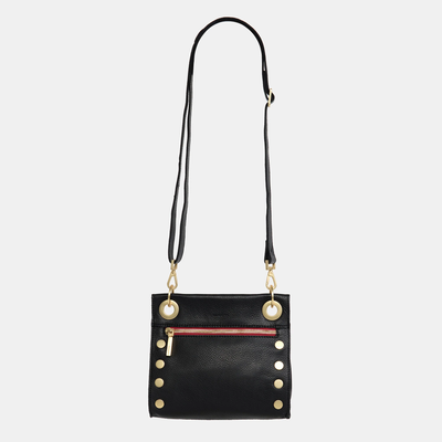 TONY SML IN BLACK/BRUSHED GOLD RED ZIP