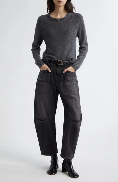 LAUREL SWEATER IN DARK CHARCOAL MELANGE