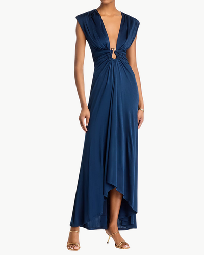 ARDEN DRESS IN SPRING NAVY