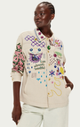 Me369 BRIANN EMBROIDERED DENIM at Romi Boutique