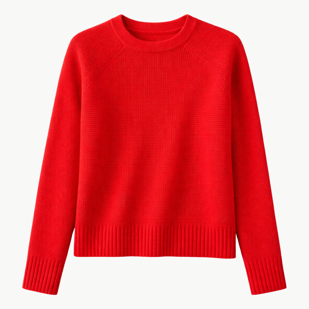 CASHMERE WAFFLE SWEATSHIRT
