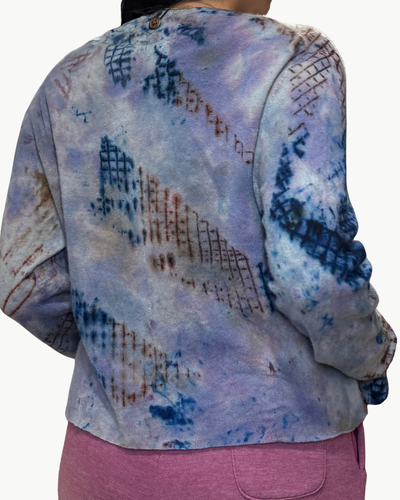OVERSIZED V-NECK CROP INGRATE IN DUST BOWL