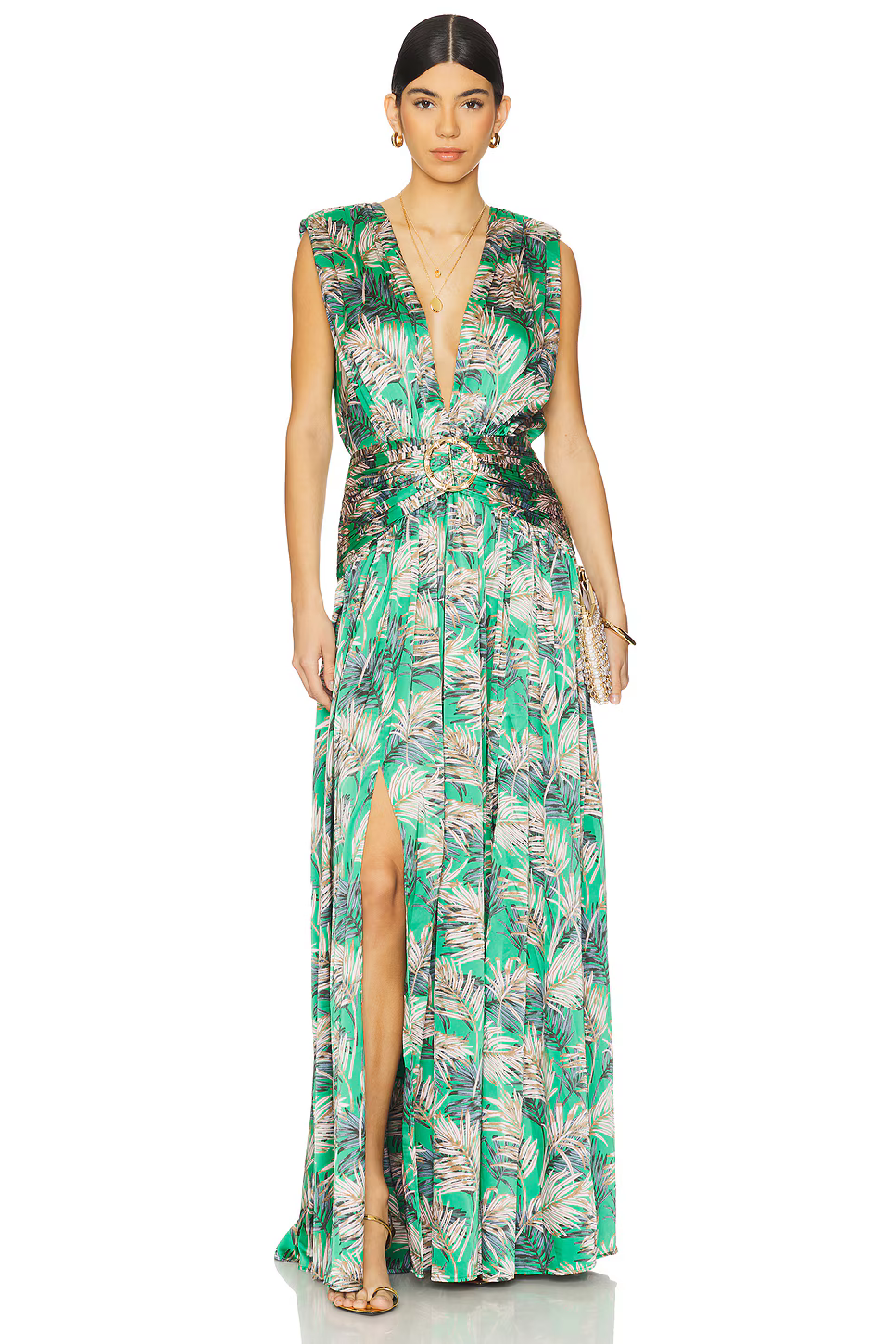 ROMI HAVANNA GOWN IN GREEN MULTI