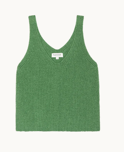 CECE SWEATER TANK IN GREEN LAWN