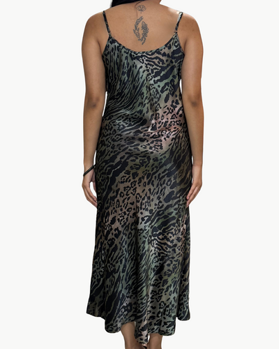 GO SLIP DRESS IN OLIVE BRANCH