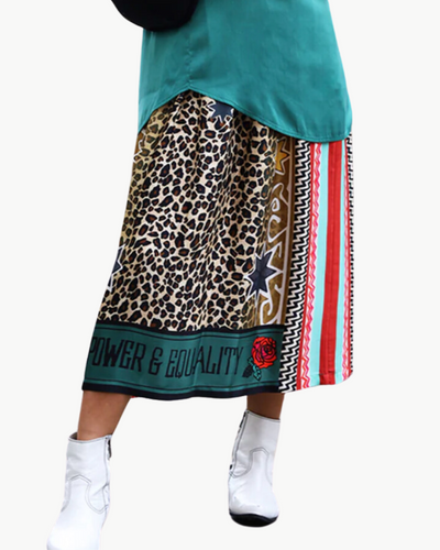 HAILEY PRINTED SKIRT IN YELLOW