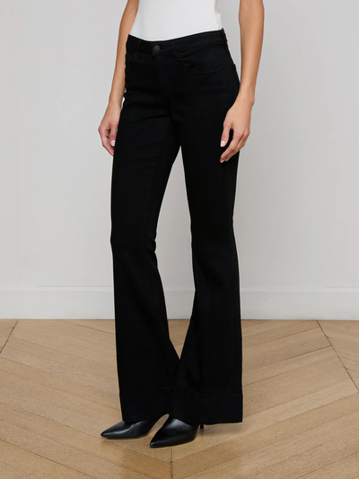 LENORA LOW RISE FLARE JEAN IN NOIR