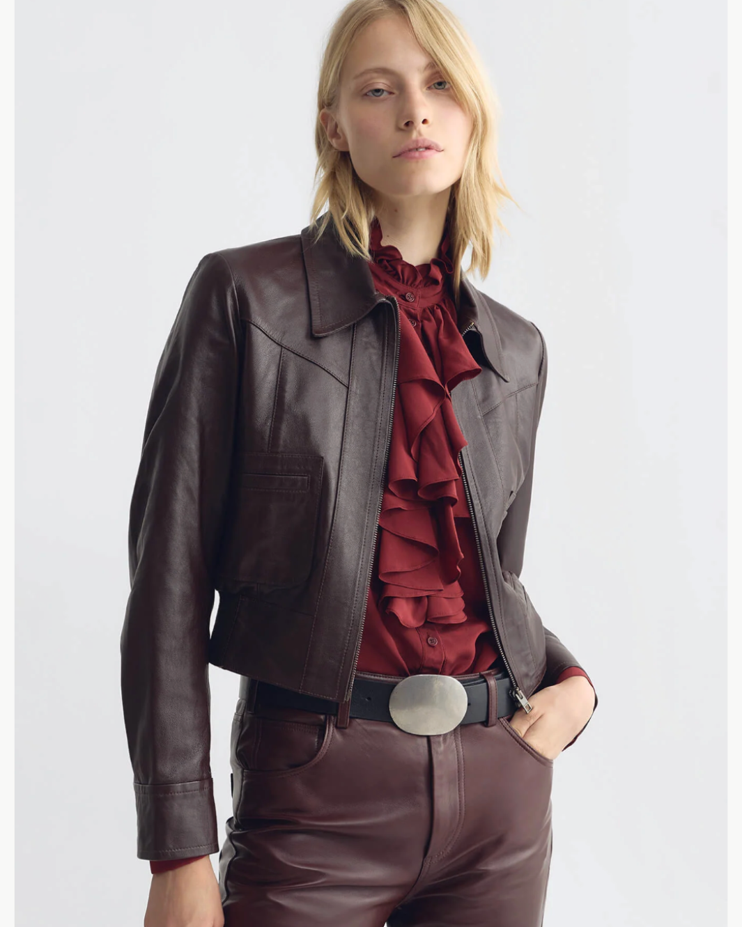 Nili Lotan Charly Leather Jacket at Romi Boutique