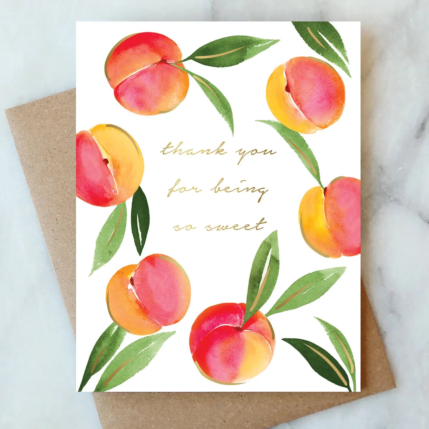 Abigail Jayne Design Sweet Peaches Thank You Greeting Card at Romi Boutique