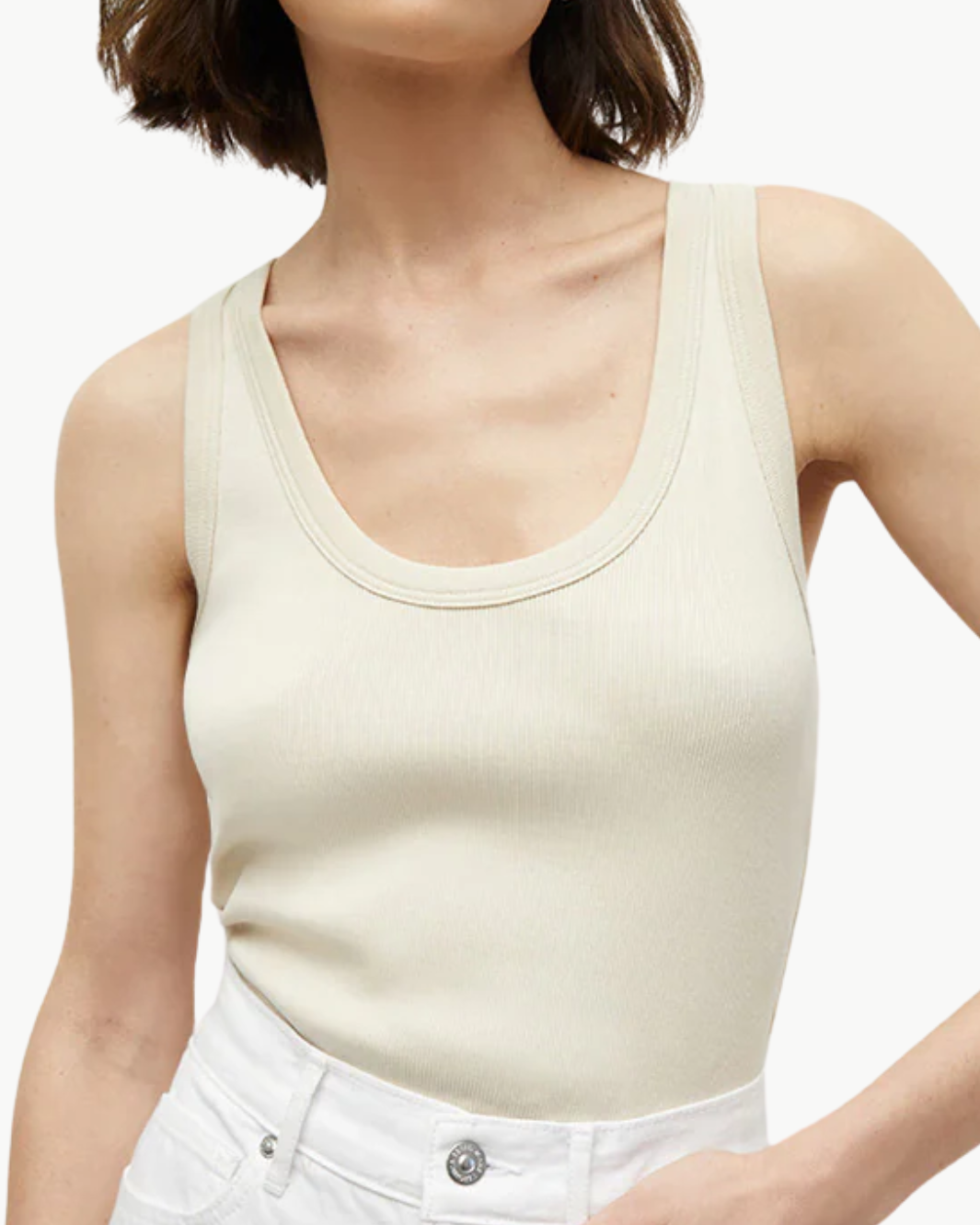 BIRKE SCOOPNECK TANK TOP IN LIMESTONE