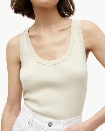 BIRKE SCOOPNECK TANK TOP IN LIMESTONE
