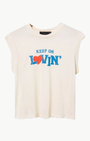 Junk Food KEEP ON LOVIN SLEEVELESS TEE at Romi Boutique