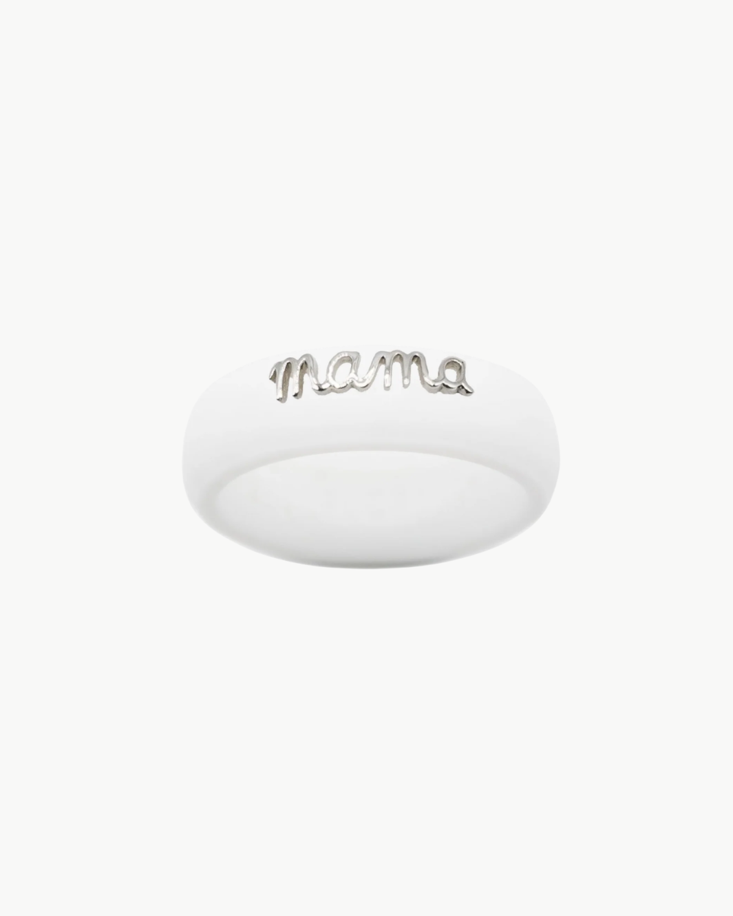 Sterling Silver Mama Silicone Ring