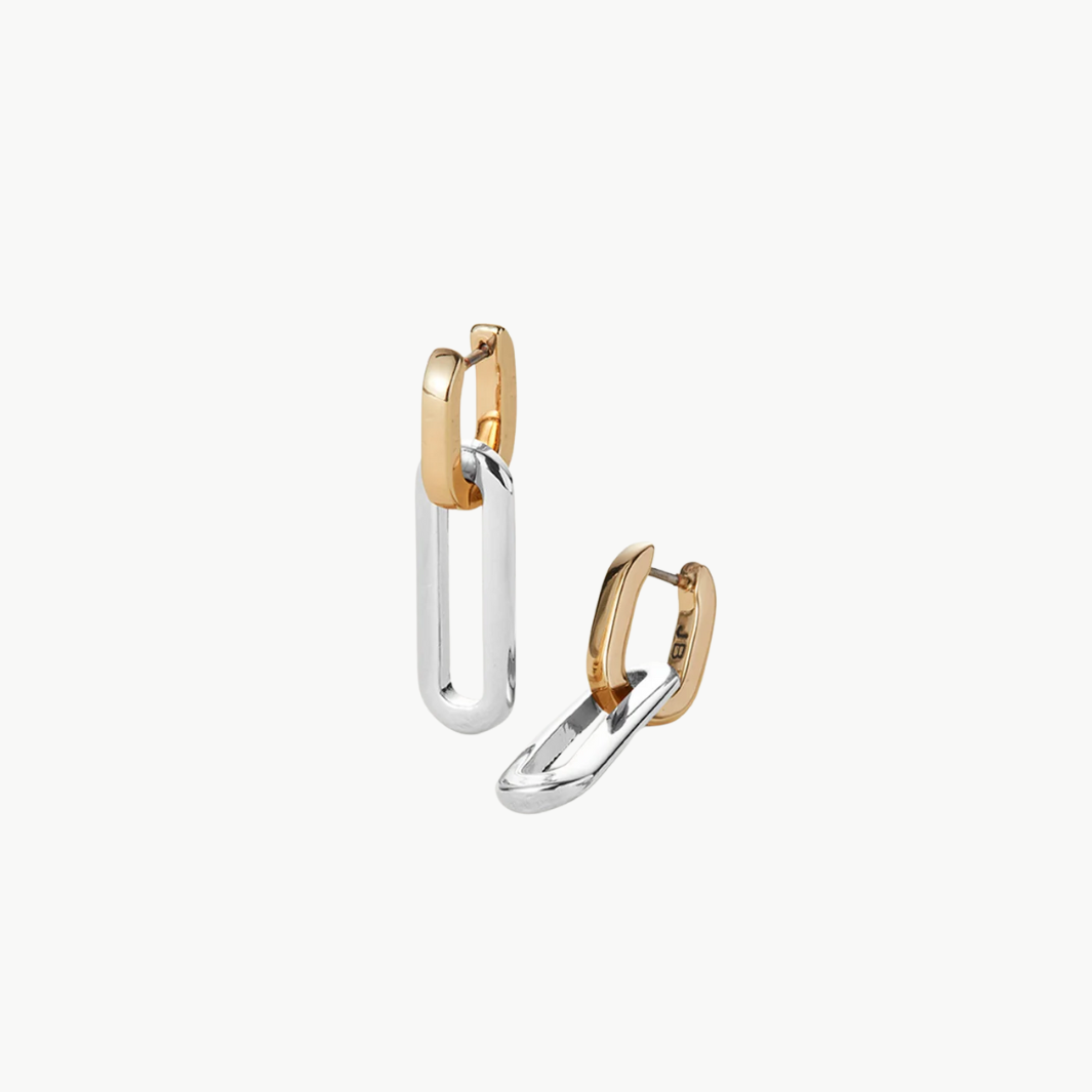 Jenny Bird TEENI DETACHABLE LINK EARRINGS IN TWO-TONE at Romi Boutique