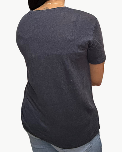 TORAMA KNIT T-SHIRT IN GRAPHITE