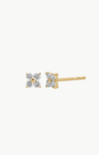 EF Collection Diamond Fleur Stud Earrings at Romi Boutique