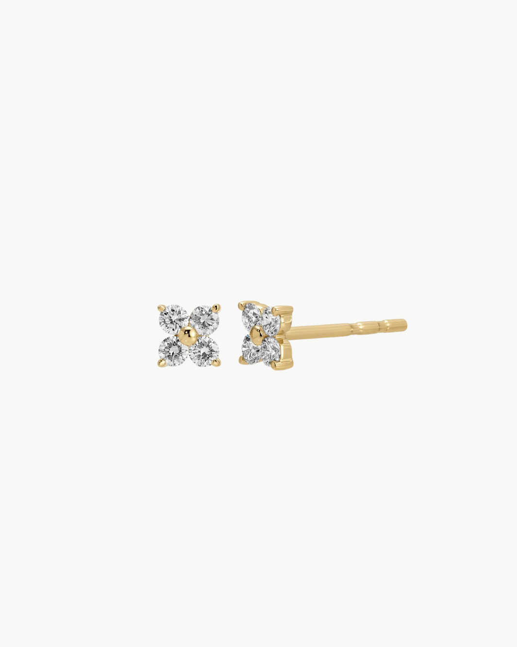 EF Collection Diamond Fleur Stud Earrings at Romi Boutique