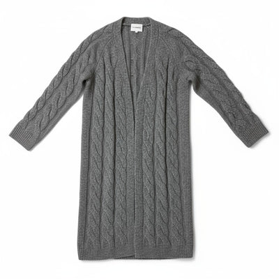 ANNE CABLE KNIT MIDI CARDIGAN IN CLOUDY - Romi Boutique