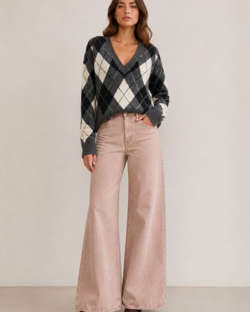 Feron Argyle Sweater