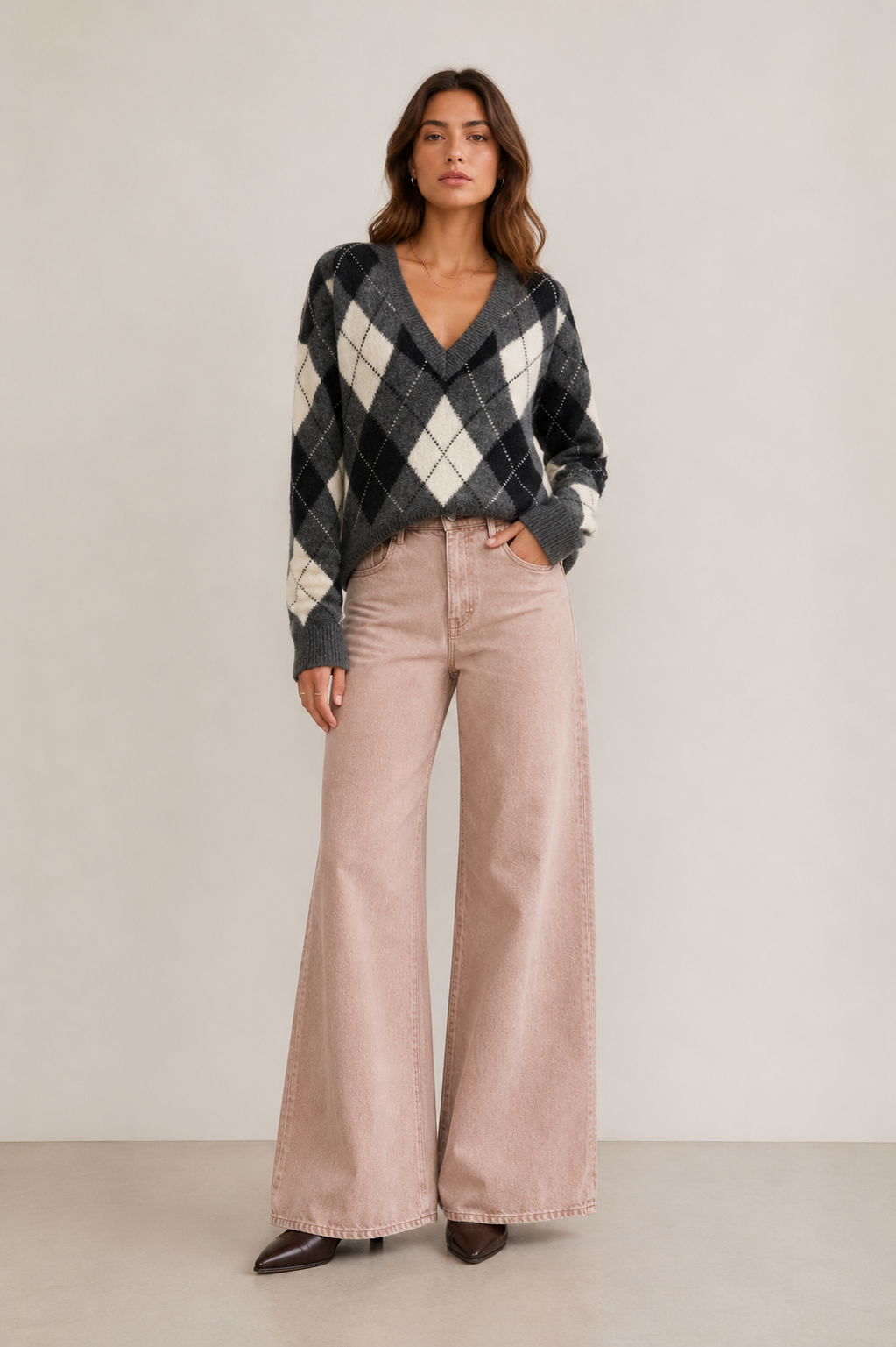 Feron Argyle Sweater