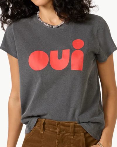 OUI CLASSIC TEE IN FADED BLACK