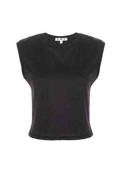SLEEVELESS BABE TEE IN VINTAGE BLACK