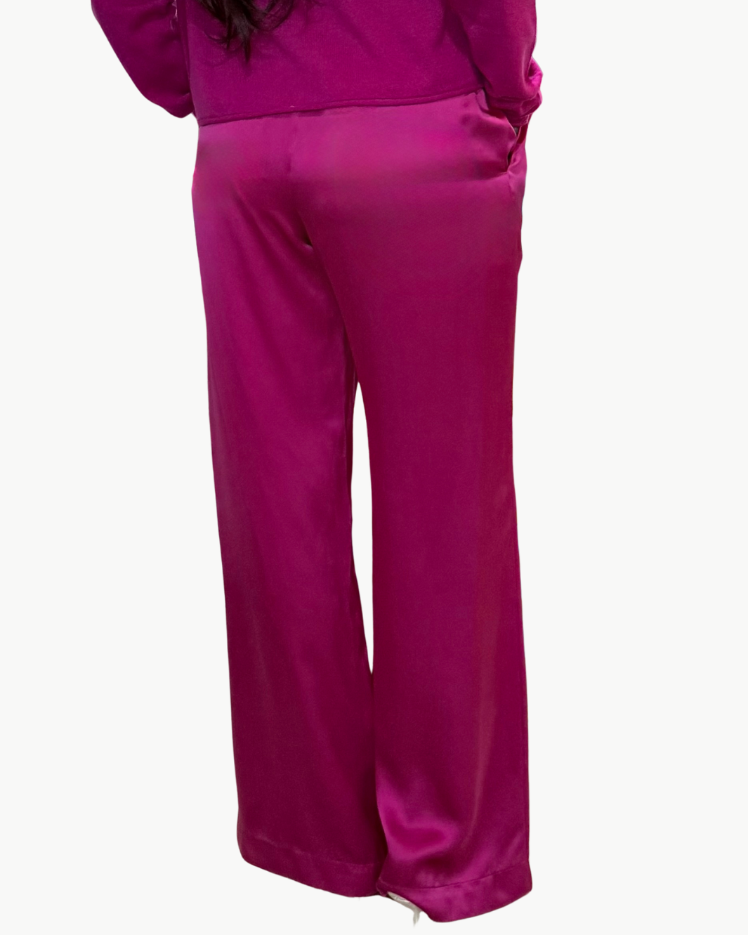 BRYNN HIGH RISE PULL ON WIDE LEG PANT IN MAGENTA by Sablyn - Romi Boutique
