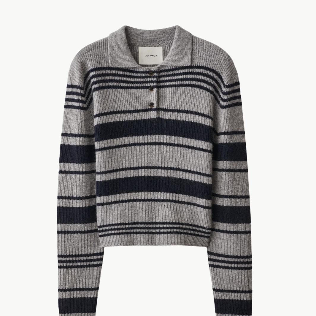 Lisa Yang Tinna Stripes Sweater at Romi Boutique