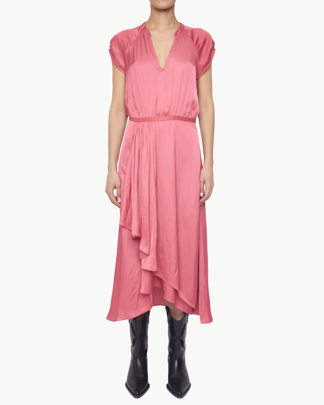Zadig & Voltaire RANDALL ASYMMETRIC RUFFLED DRESS at Romi Boutique
