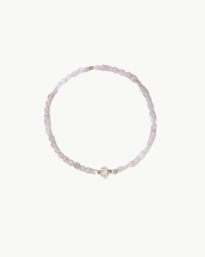 BEADED BRACELET IN ASHY PINK - Romi Boutique