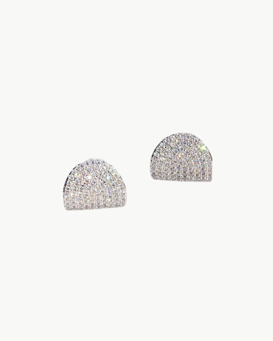 Silver Arc Stud Earrings